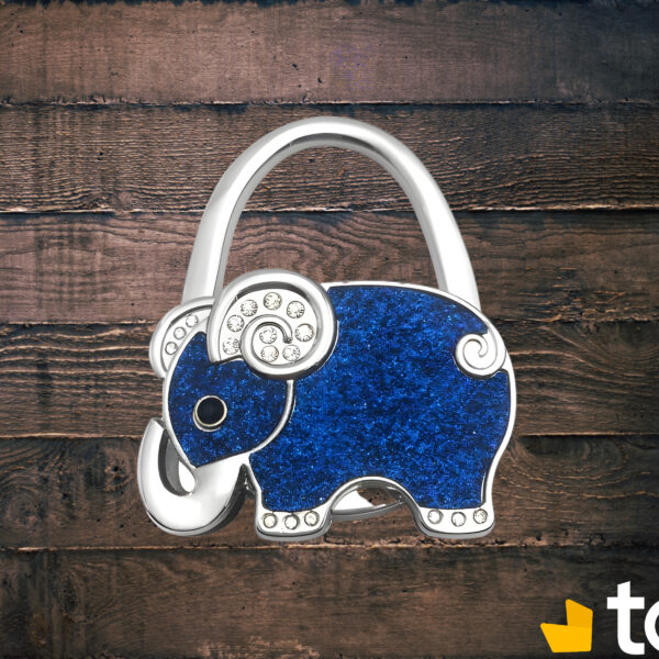 Lot de 2 crochets de sac à main pliables (Forme d'éléphant)