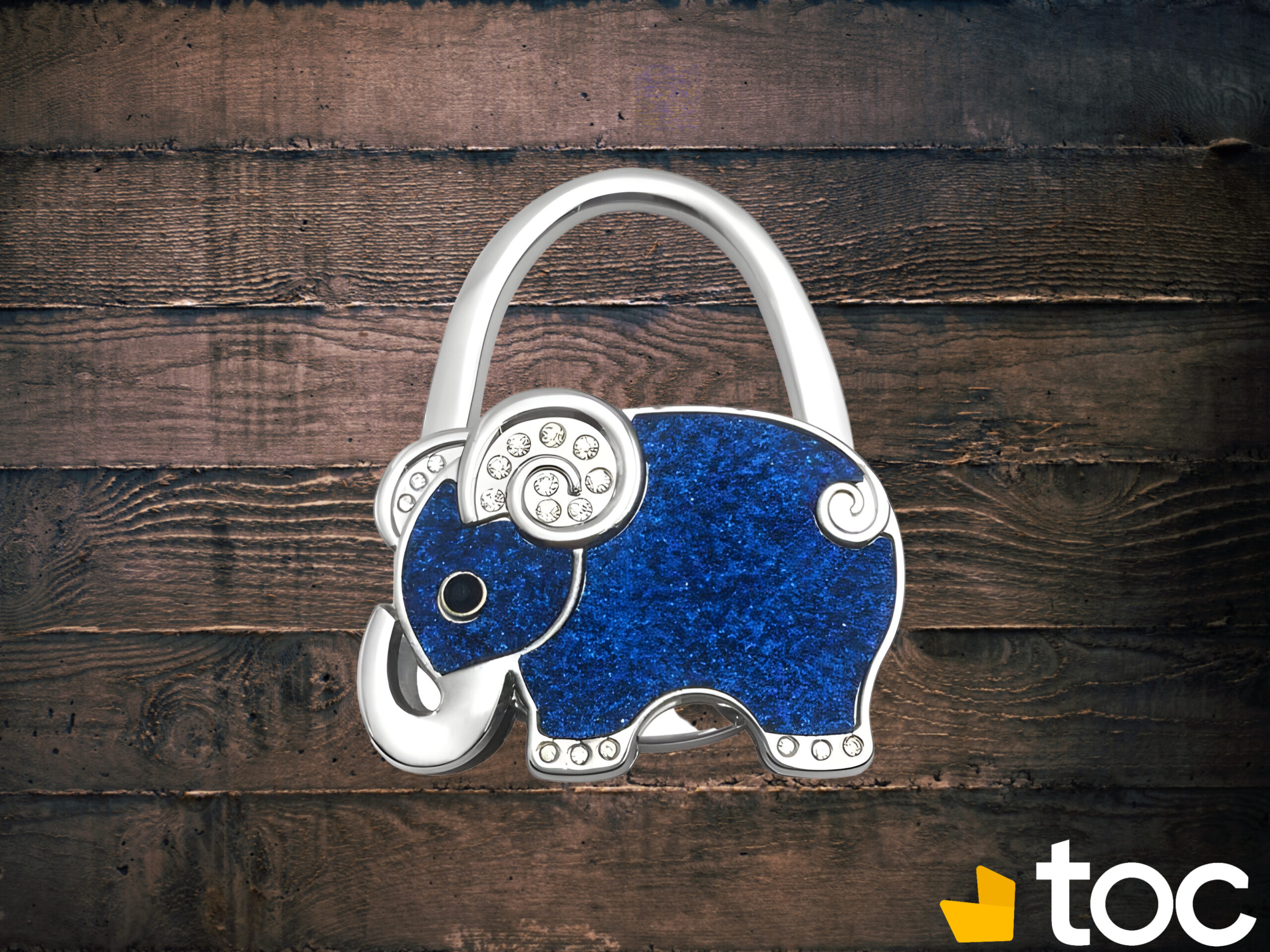 Lot de 2 crochets de sac à main pliables (Forme d'éléphant)