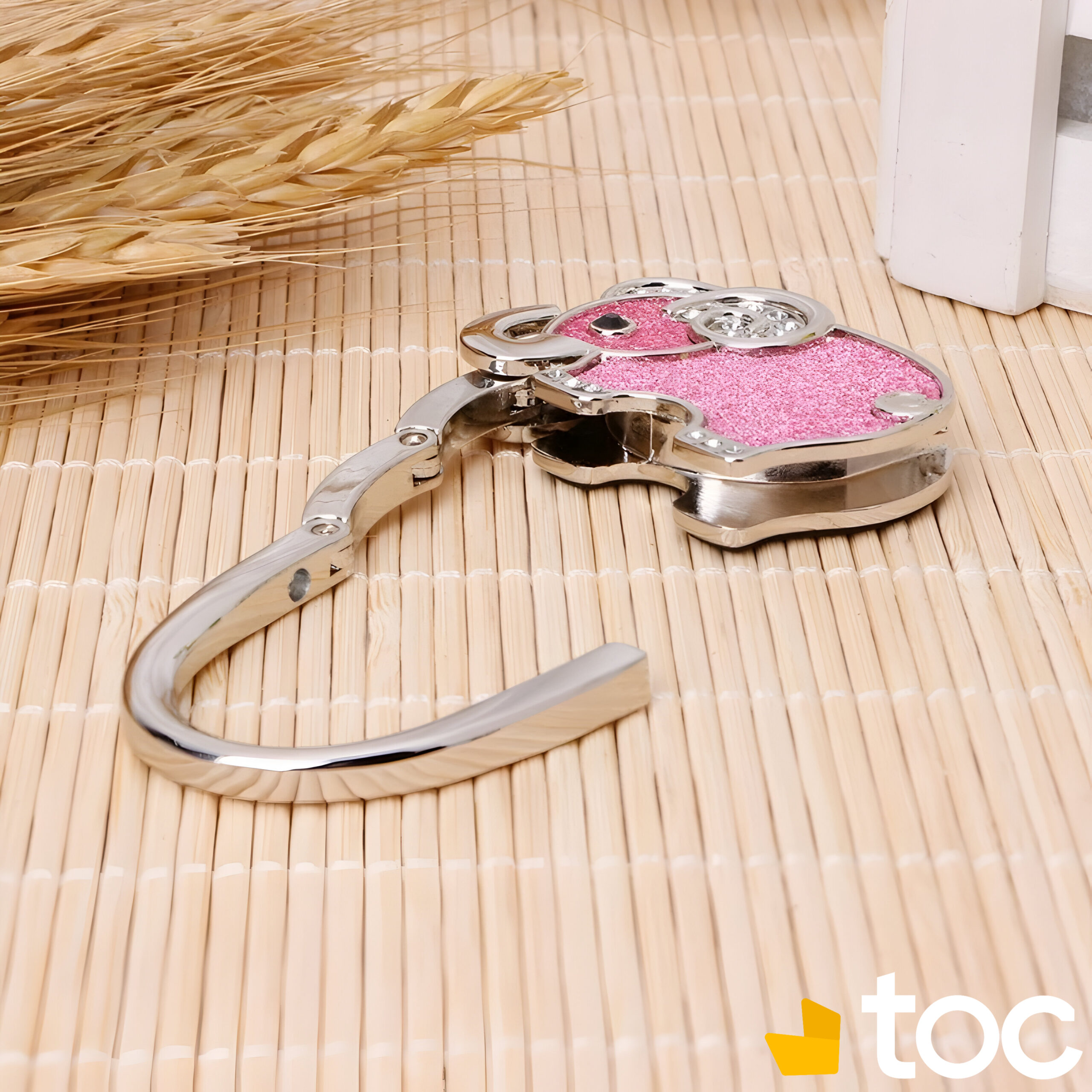 Lot de 2 crochets de sac à main pliables (Forme d'éléphant)