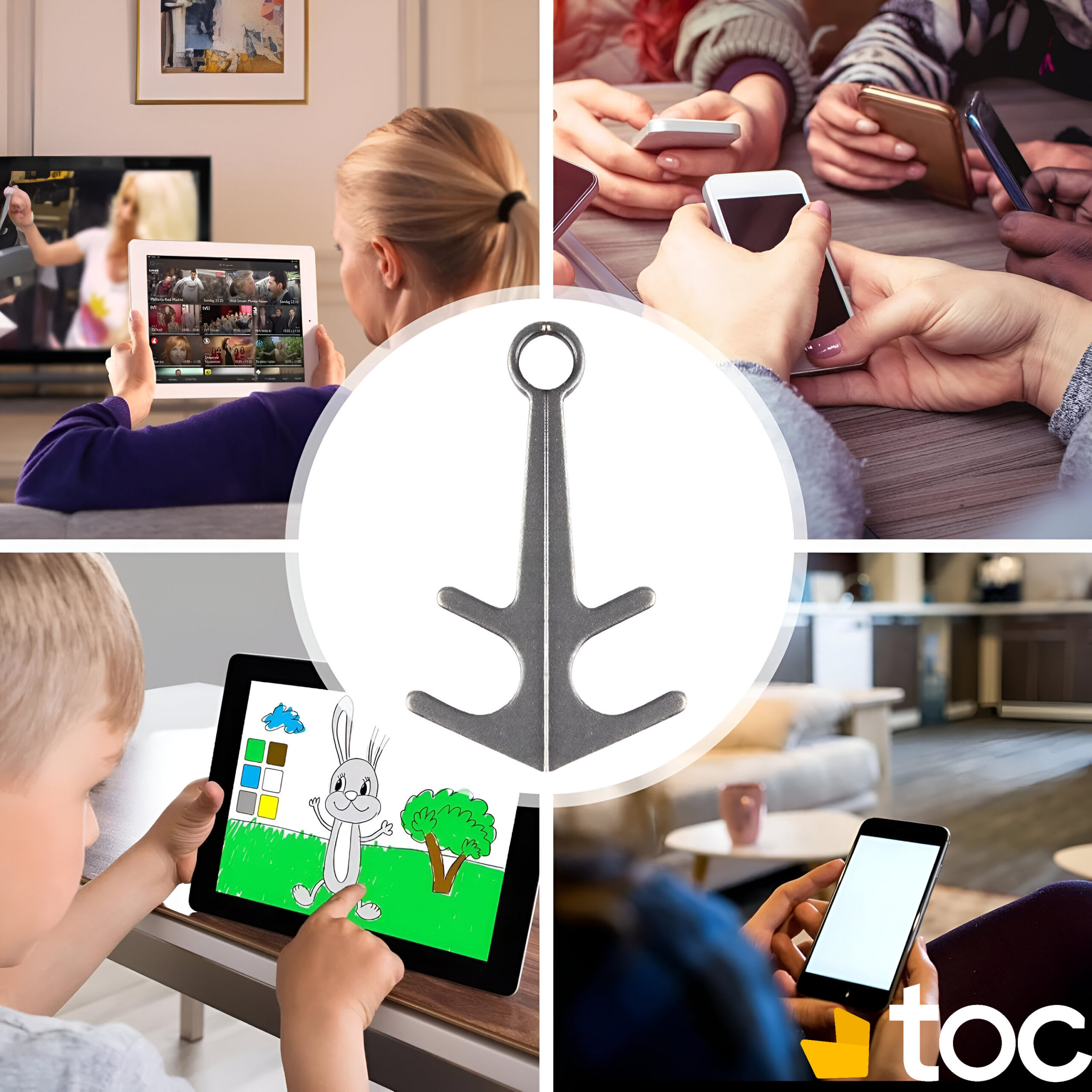 Support de téléphone magnétique (en forme d’ancre)