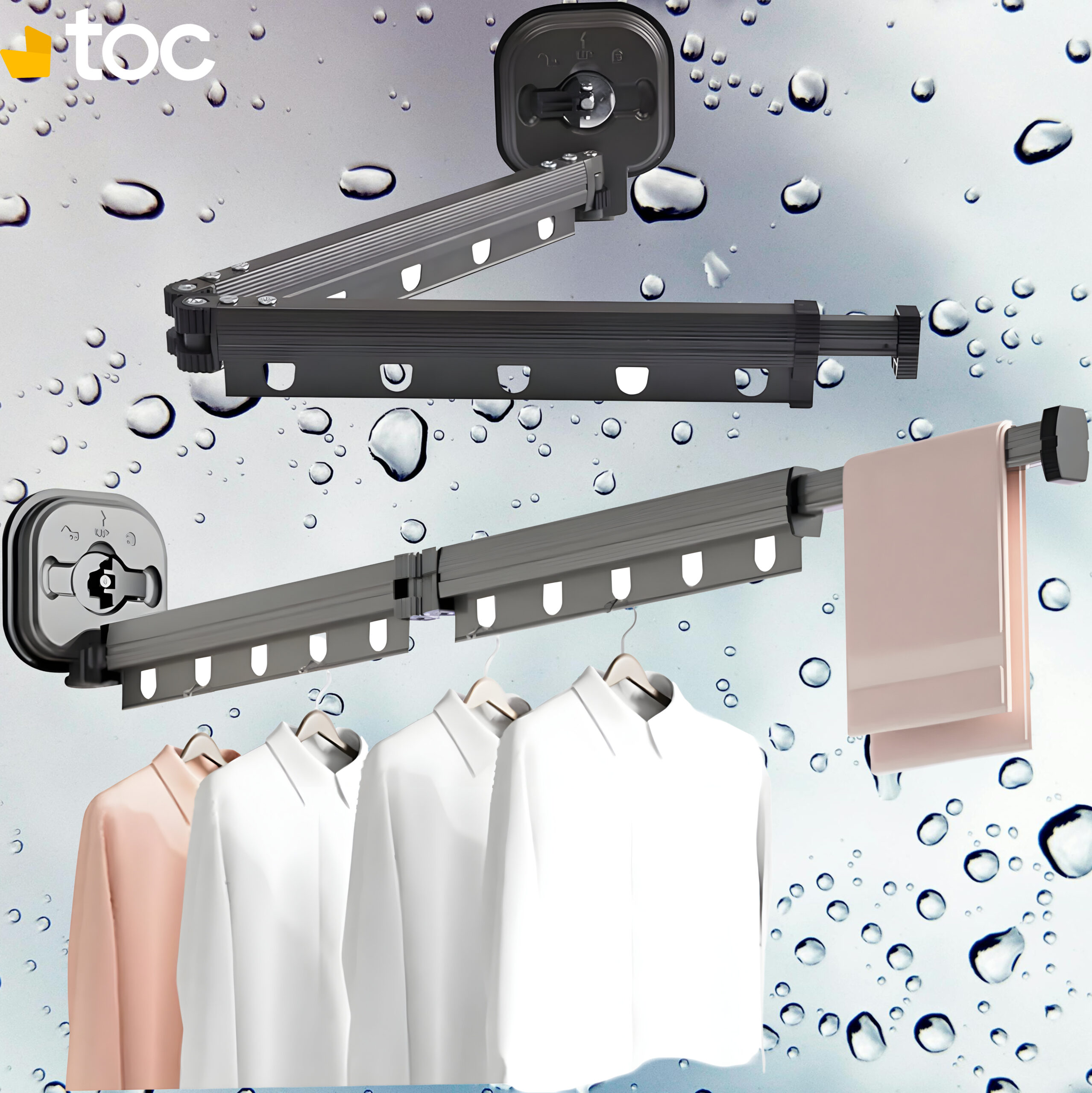 Séchoir ventouse pliable