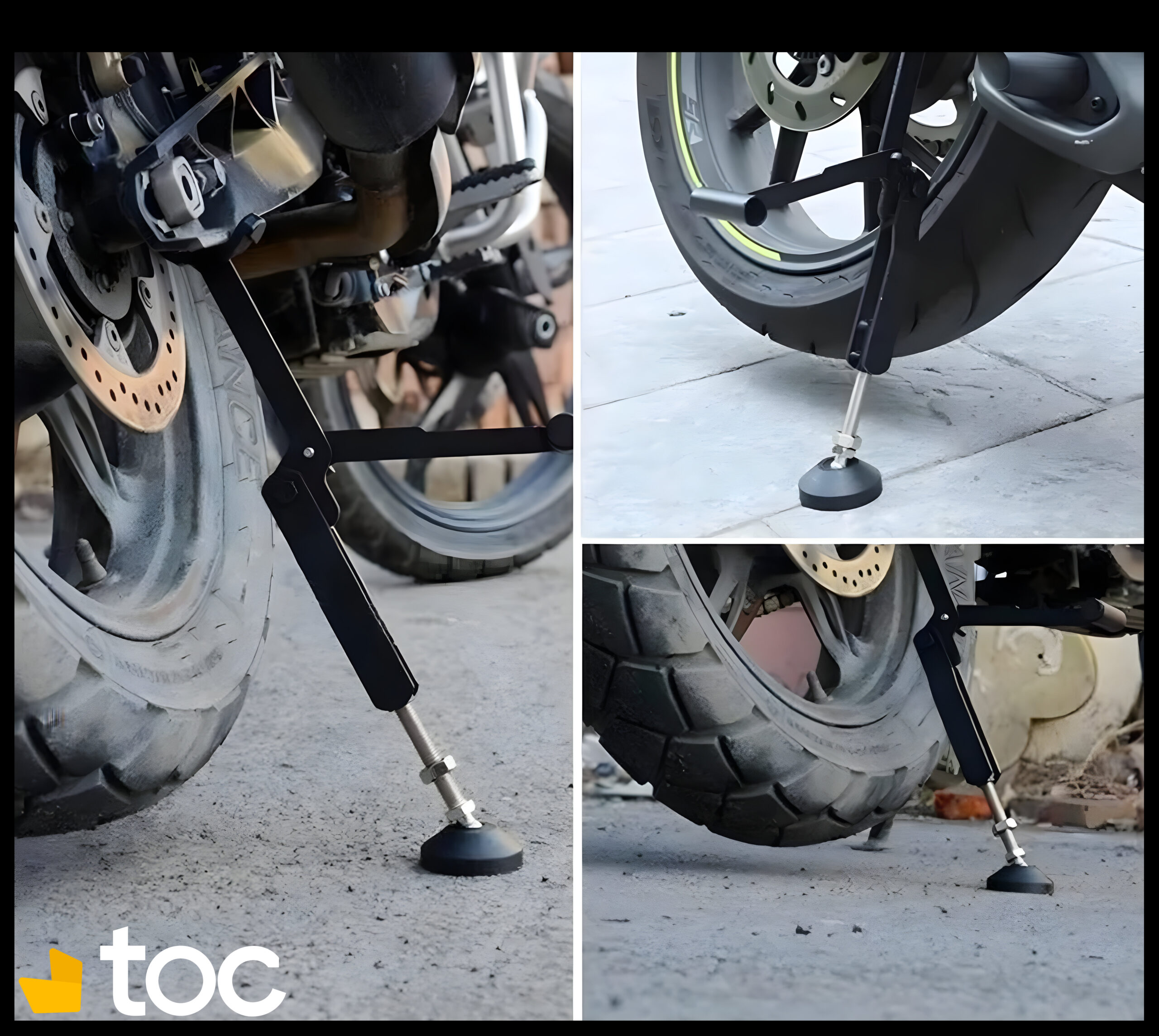 Béquille latérale réglable pour moto