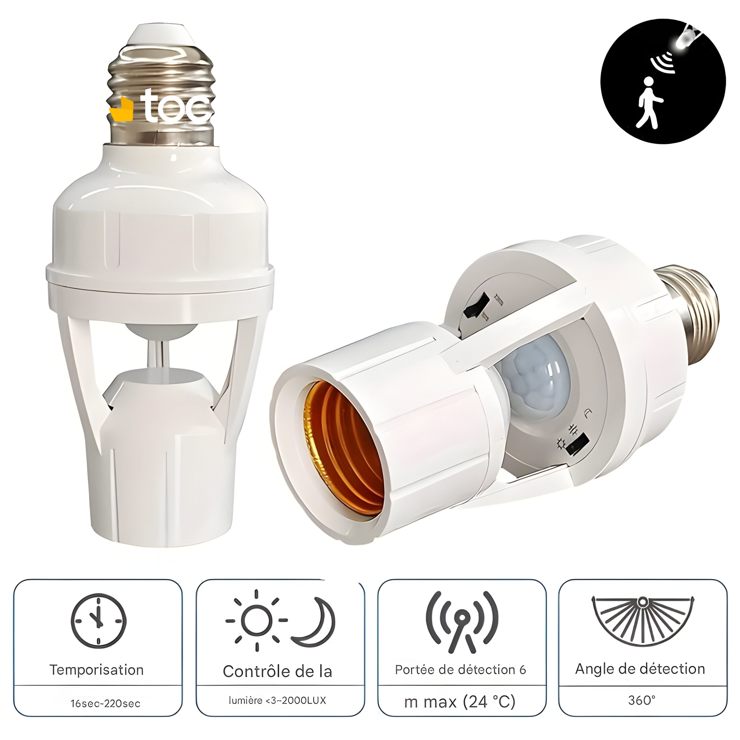 Douille avec détecteur de mouvement