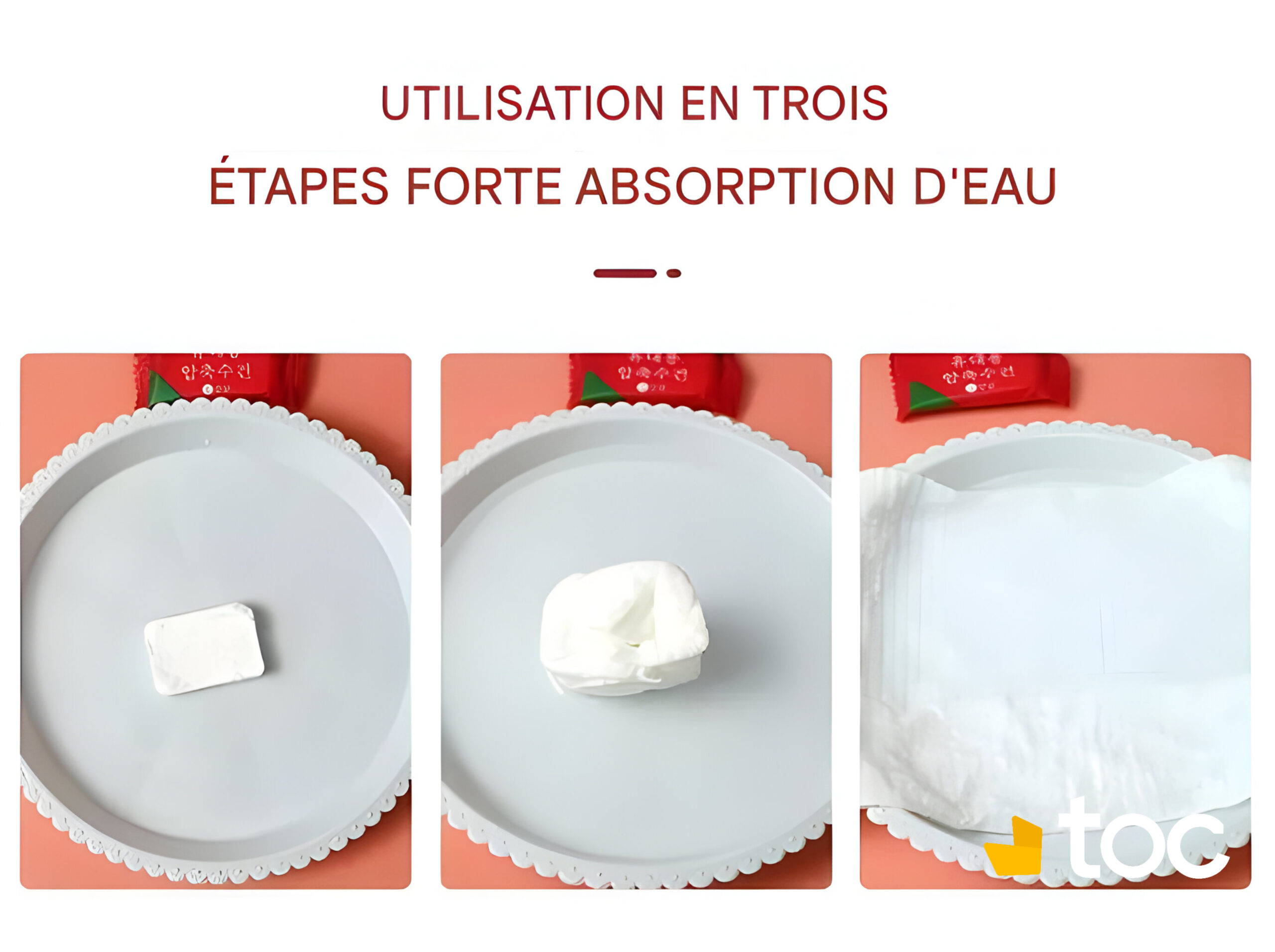 Lot de 2 Packs de serviette compressée jetable (40 pcs)