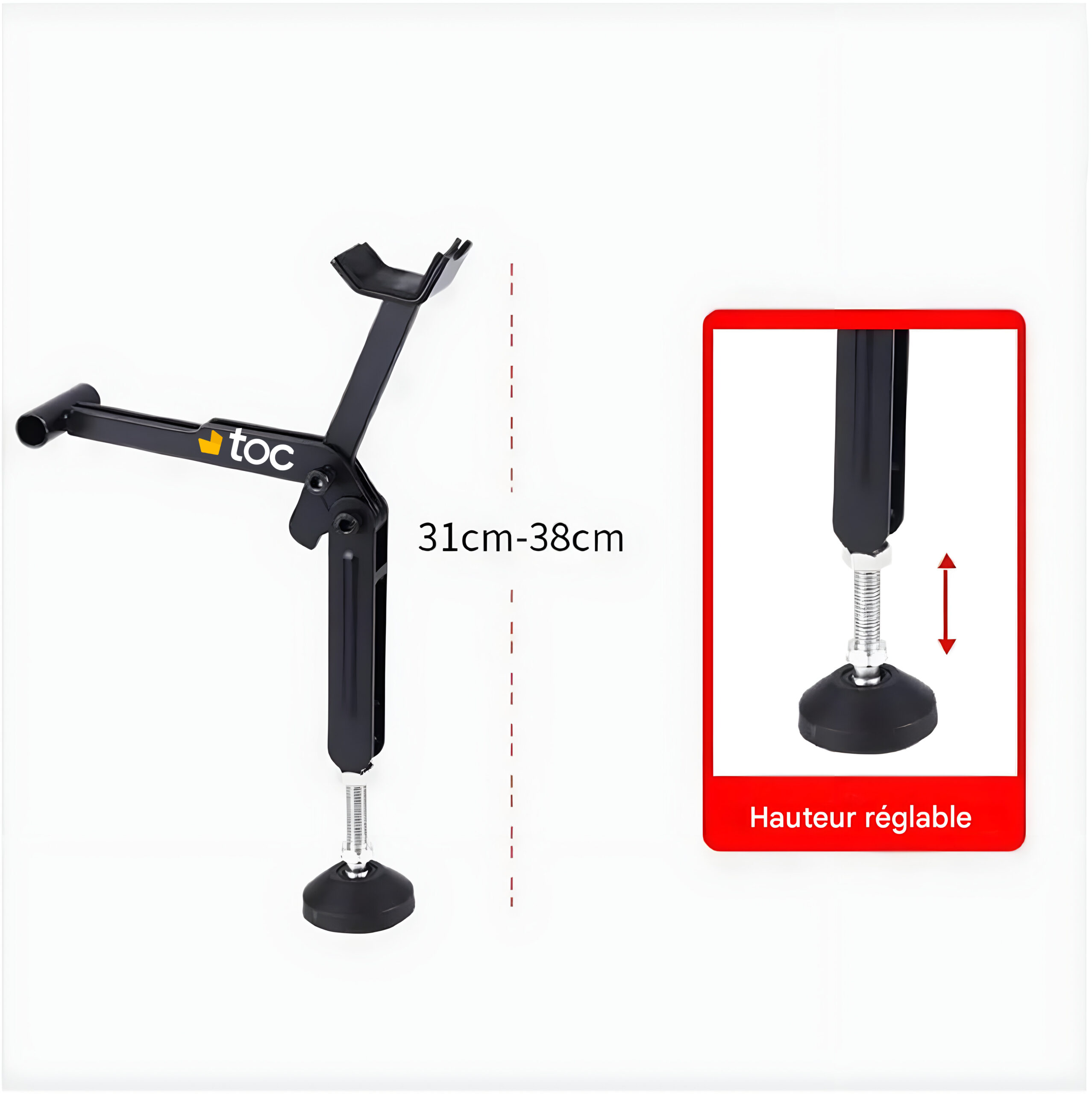 Béquille latérale réglable pour moto