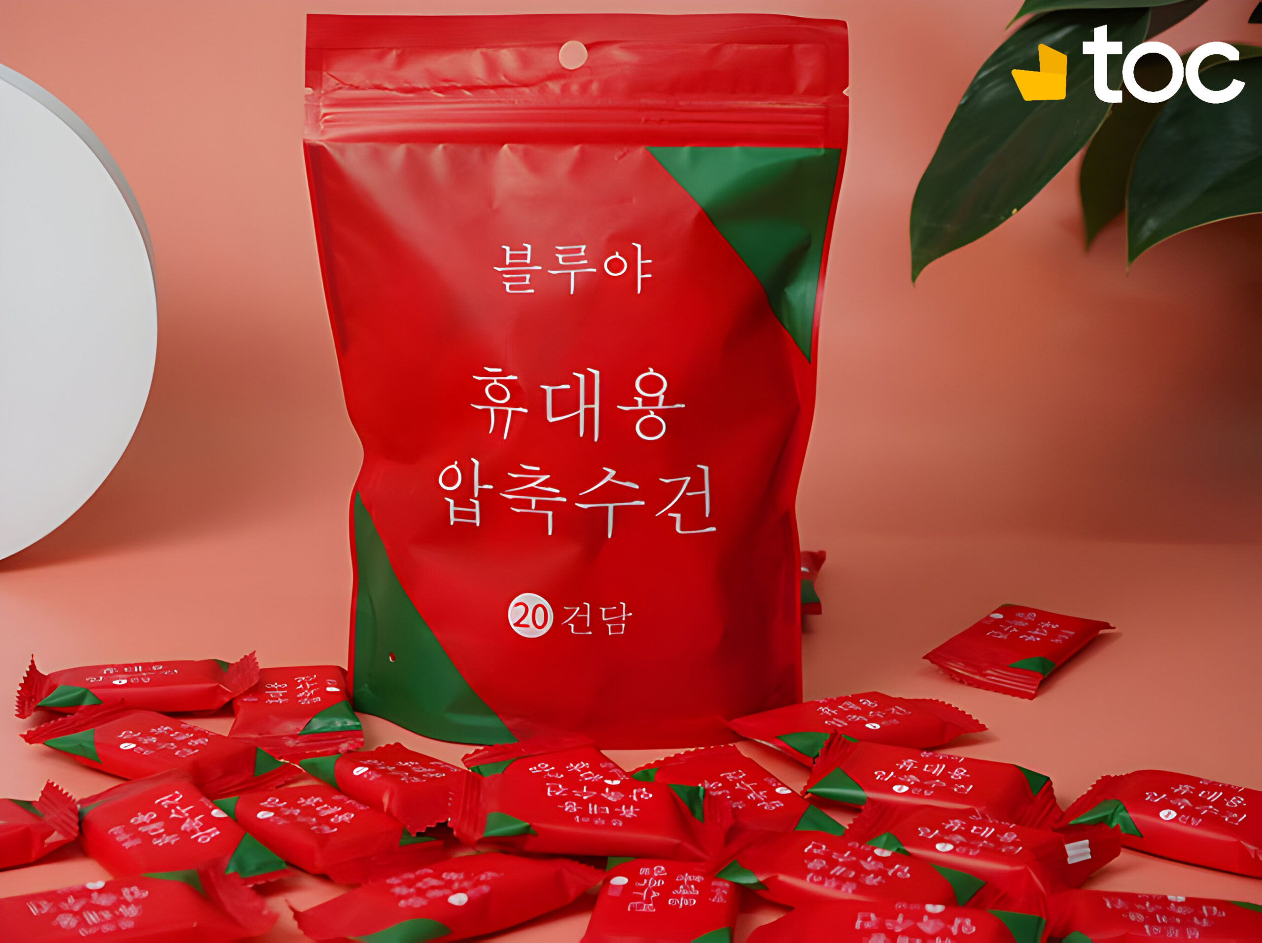 Lot de 2 Packs de serviette compressée jetable (40 pcs)