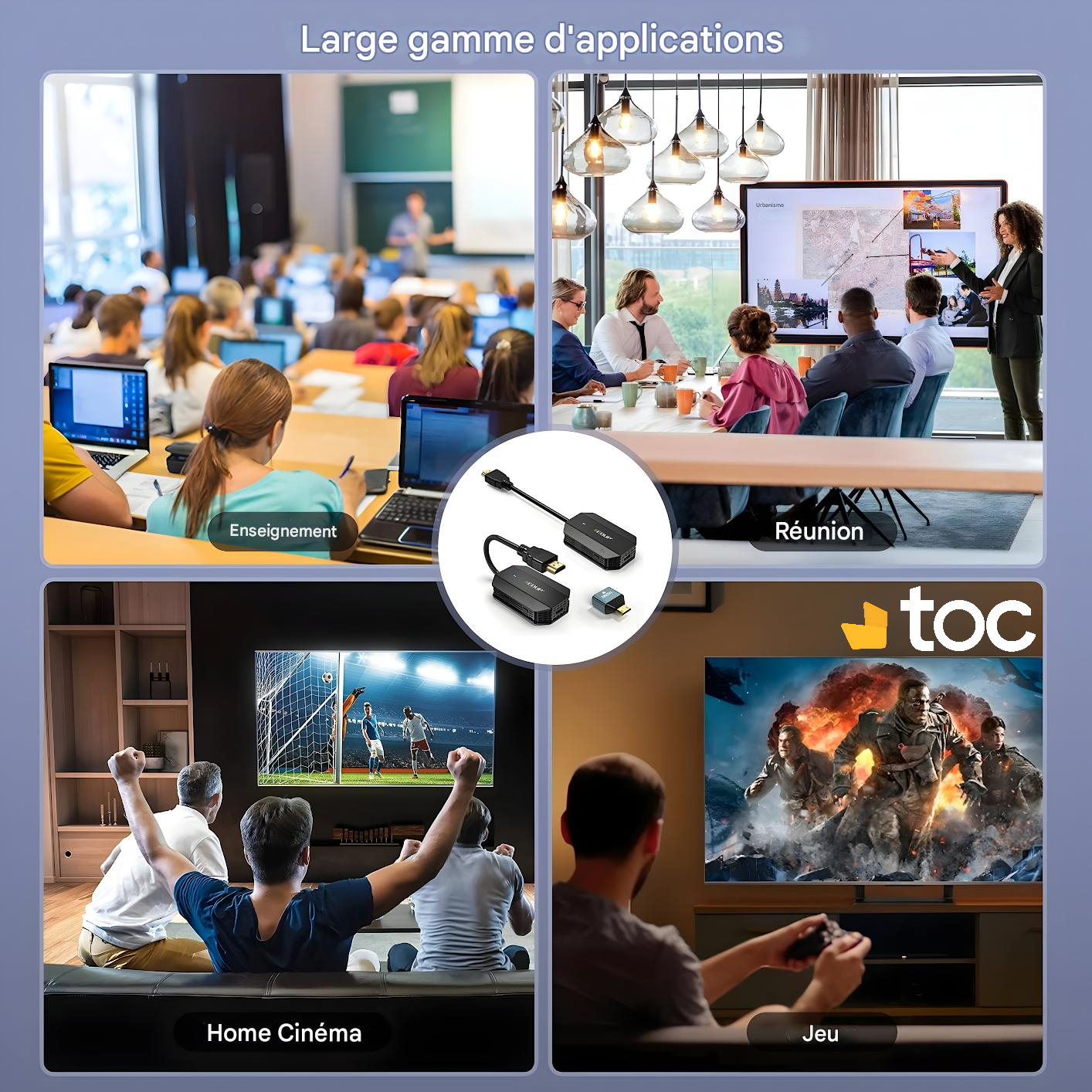 Émetteur-récepteur sans fil HDMI (sans internet)